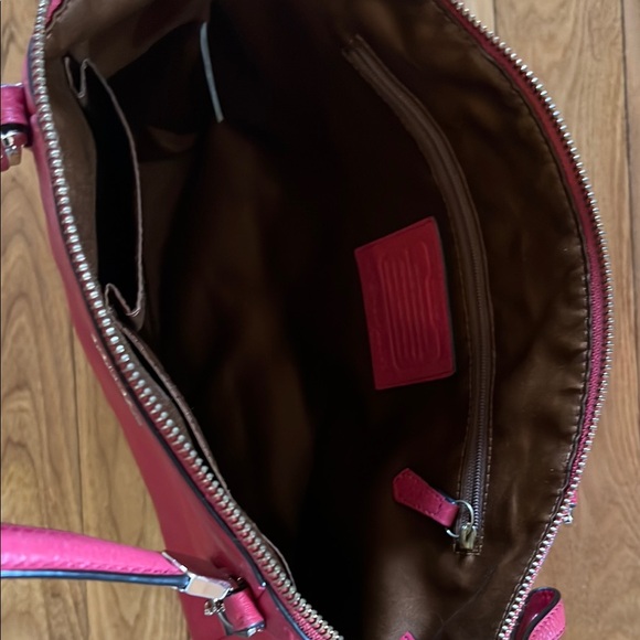 Coach Pink Leather Tote with Detachable Strap - Picture 5 of 5